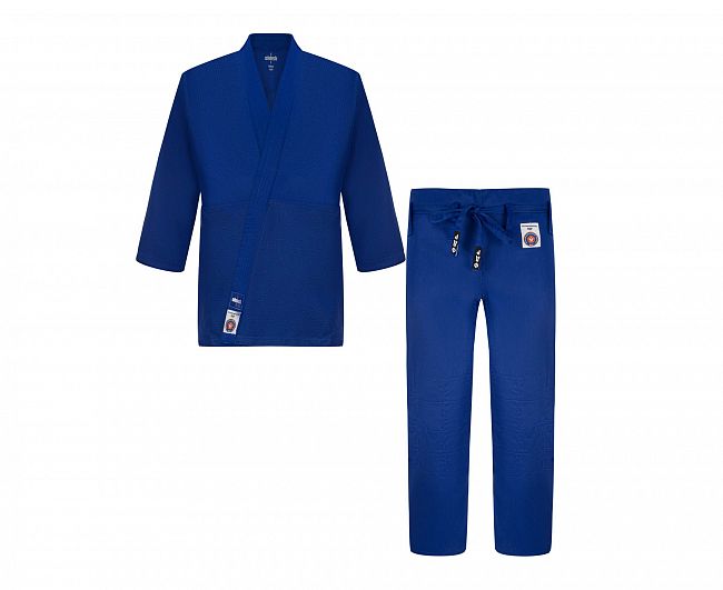 Кимоно для дзюдо Clinch Judo Red FDR синее фото 5