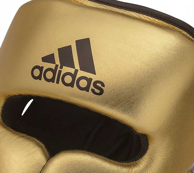 Шлем боксерский AdiStar Pro Metallic Headgear золото-серебристо-черный фото 9