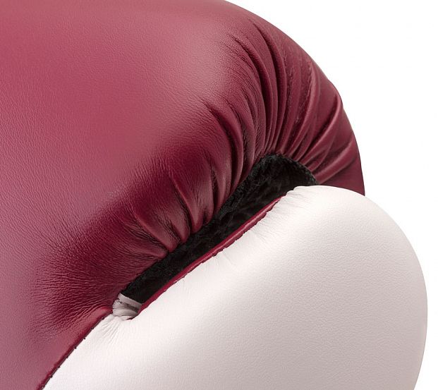 Перчатки боксерские Hybrid 150 бордово-белые фото 17