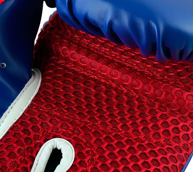 Перчатки боксерские Hybrid 150 сине-красные фото 11