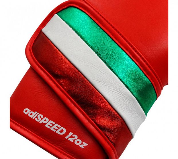 Перчатки боксерские AdiSpeed красно-бело-зеленые фото 13