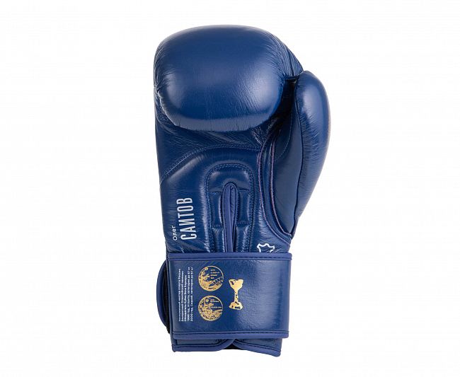 Перчатки боксерские Clinch Olimp Premium Олег Саитов синие фото 5