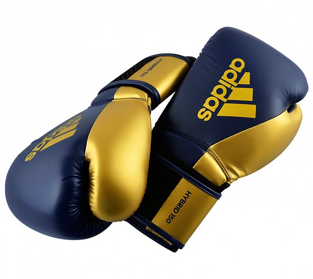 Перчатки боксерские Hybrid 150 темносине-золотые фото 10