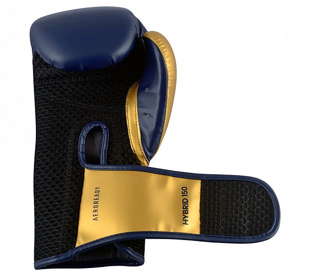 Перчатки боксерские Hybrid 150 темносине-золотые фото 12