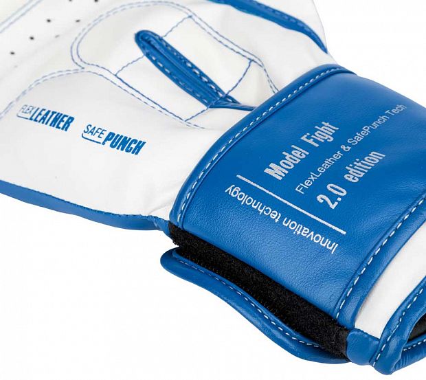 Перчатки боксерские Clinch Fight 2.0 сине-белые фото 9