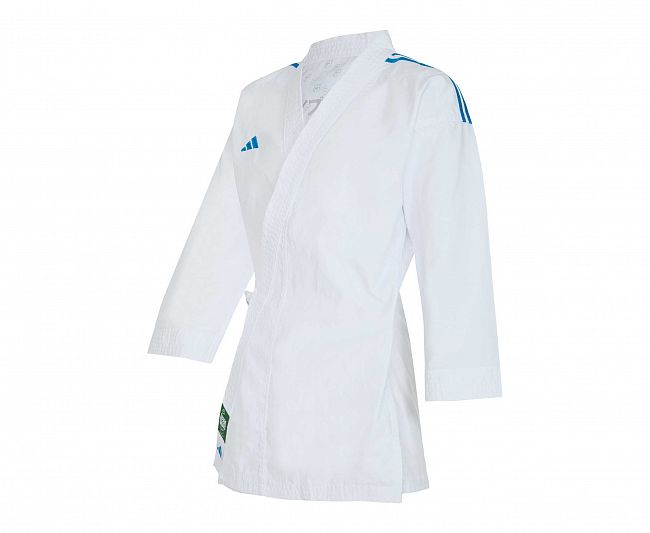 Кимоно для карате подростковое Kumite DNA WKF (2 куртки и 1 брюки) белое фото 3