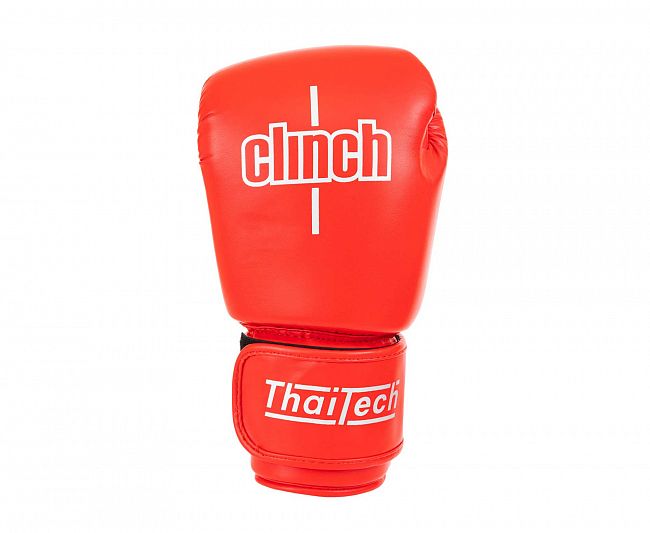 Перчатки боксерские Clinch Muay Thai красные фото 3