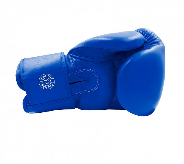 Перчатки боксерские Muay Thai Gloves 300 сине-белые фото 9