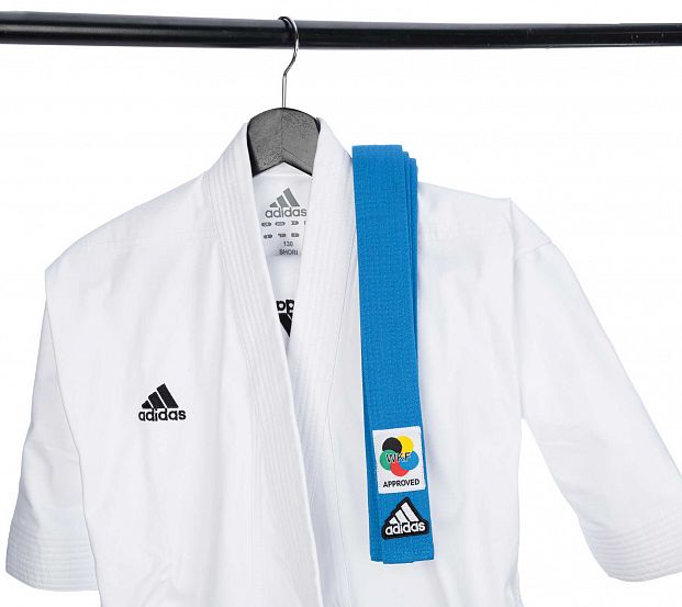 Кимоно для карате Shori Karate Uniform Kata WKF белое с черным логотипом фото 4