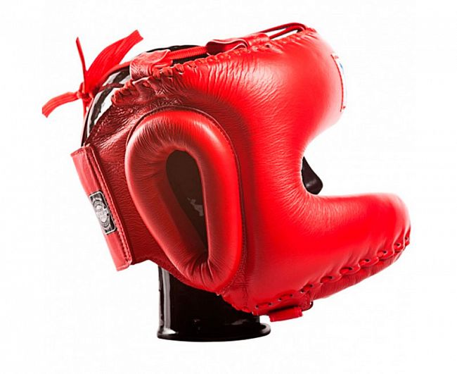 Шлем боксерский Twins Special с бампером красный фото 3