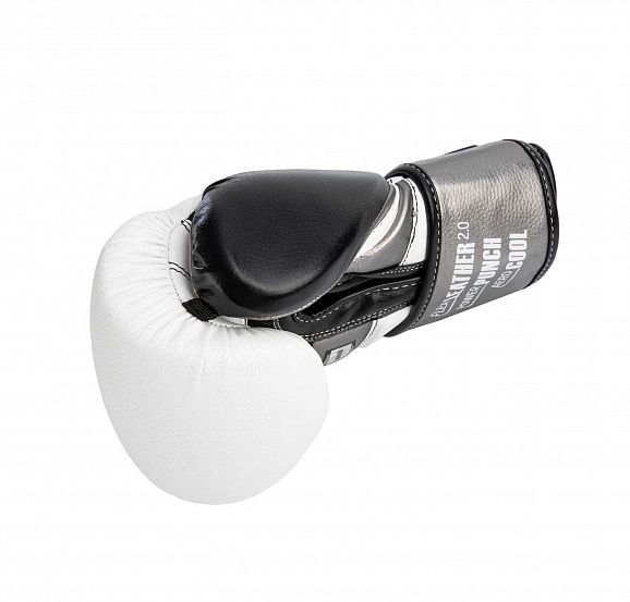 Перчатки боксерские Clinch Punch 2.0 бело-черно-бронзовые фото 5