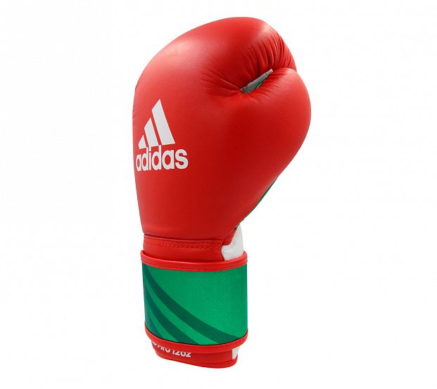 Перчатки боксерские Speed Pro красно-бело-зеленые фото 3