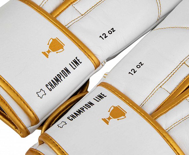 Перчатки боксерские Clinch Olimp Premium Champion Line бело-красные фото 8