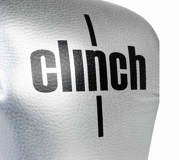 Перчатки боксерские Clinch Punch 2.0 серебристо-черные фото 7