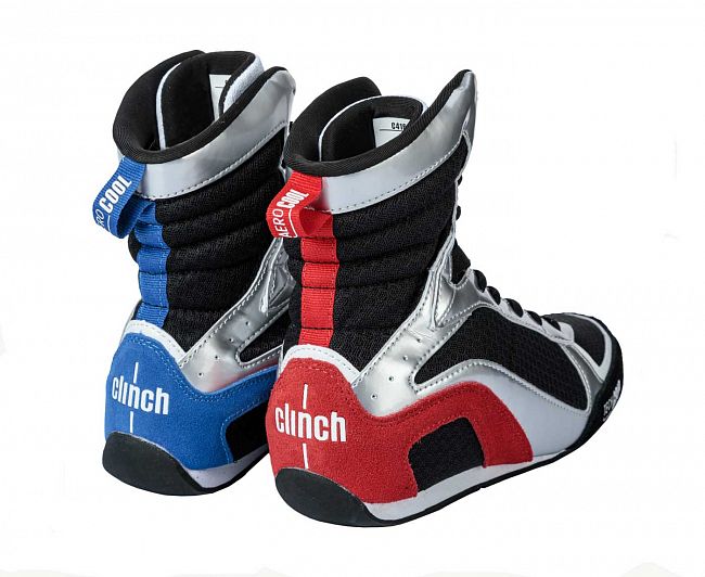 Боксерки Clinch Olimp Limited Edition черно-серебристо-сине-красные фото 5