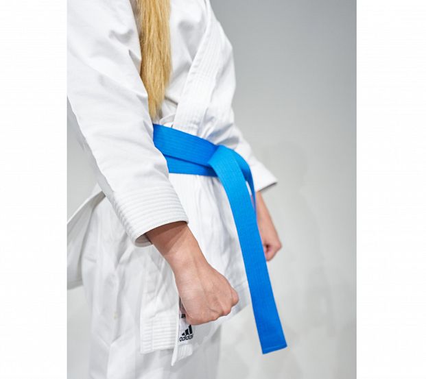 Кимоно для карате Shori Karate Uniform Kata WKF белое с черным логотипом фото 9