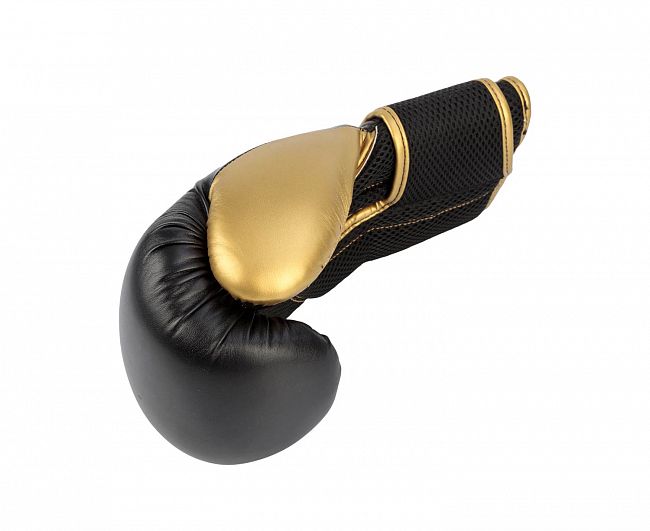 Перчатки боксерские Clinch Aero 2.0 черно-золотые фото 5