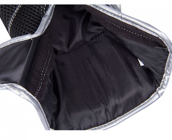 Перчатки боксерские Clinch Aero черно-серебристые фото 7