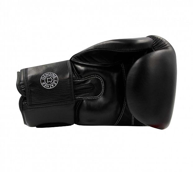 Перчатки боксерские Muay Thai Gloves 300 черно-белые фото 8