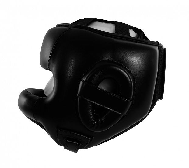 Шлем боксерский с бампером Pro Full Protection Boxing Headgear черный фото 9