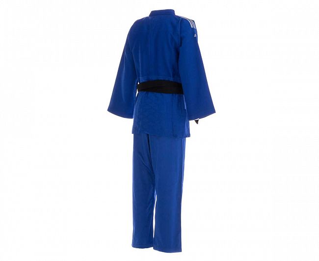 Кимоно для дзюдо Champion 2 IJF Premium синее с серебристыми полосками фото 7