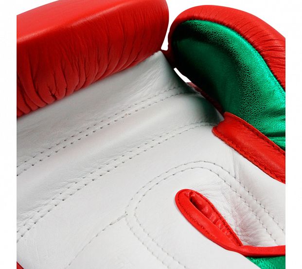Перчатки боксерские AdiSpeed красно-бело-зеленые фото 14