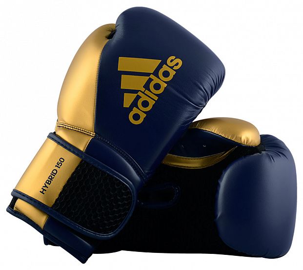 Перчатки боксерские Hybrid 150 темносине-золотые фото 9