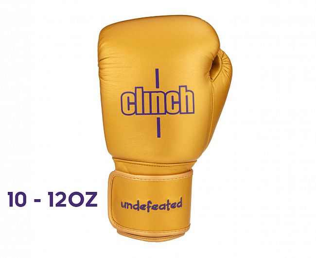 Перчатки боксерские Clinch Undefeated золотые фото 17