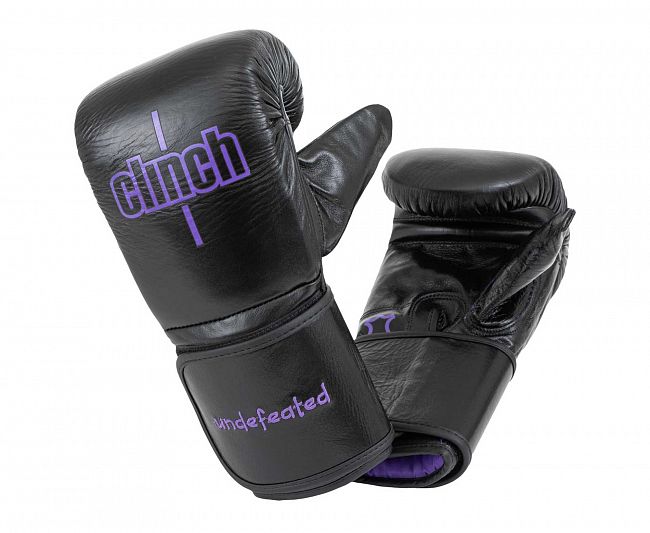 Перчатки снарядные Clinch Bag Mitts Undefeated черные фото 3