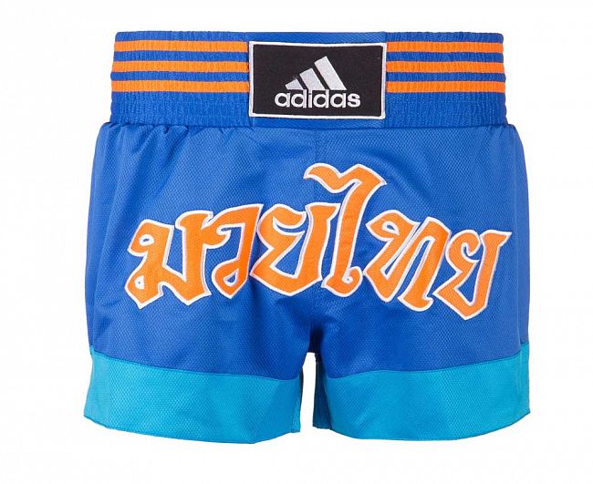 Шорты для тайского бокса Thai Boxing Short Sublimated сине-оранжевые фото 3