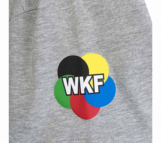 Футболка детская Combat Sport T-Shirt Karate WKF Kids серо-черная фото 4