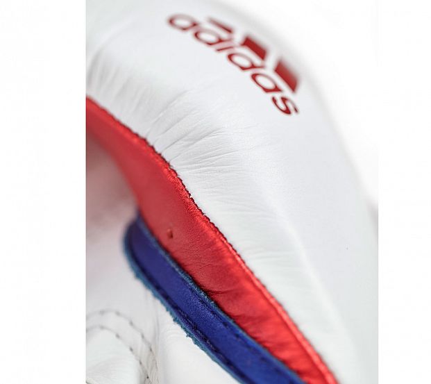 Перчатки боксерские AdiSpeed бело-сине-красные фото 20