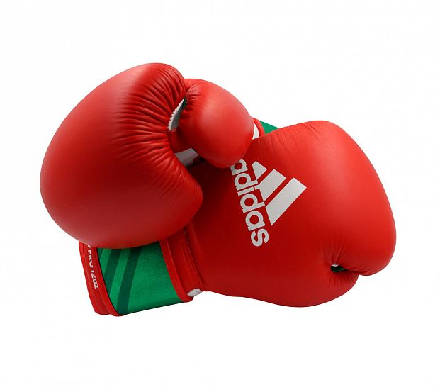 Перчатки боксерские Speed Pro красно-бело-зеленые фото 12