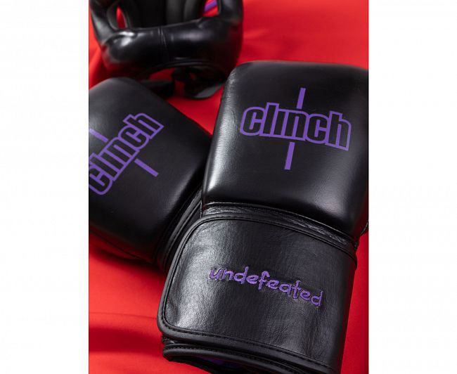 Перчатки боксерские Clinch Undefeated черные фото 19