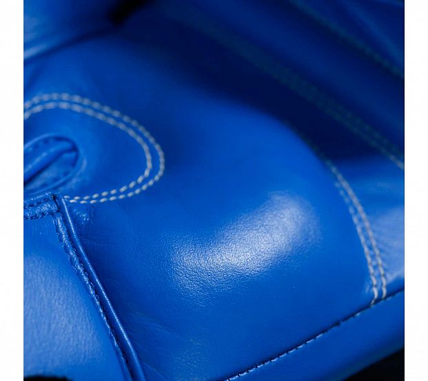 Перчатки боксерские Muay Thai Gloves 300 сине-белые фото 14