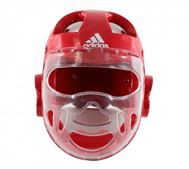 Шлем для тхэквондо с маской Head Guard Face Mask WT красный фото 8