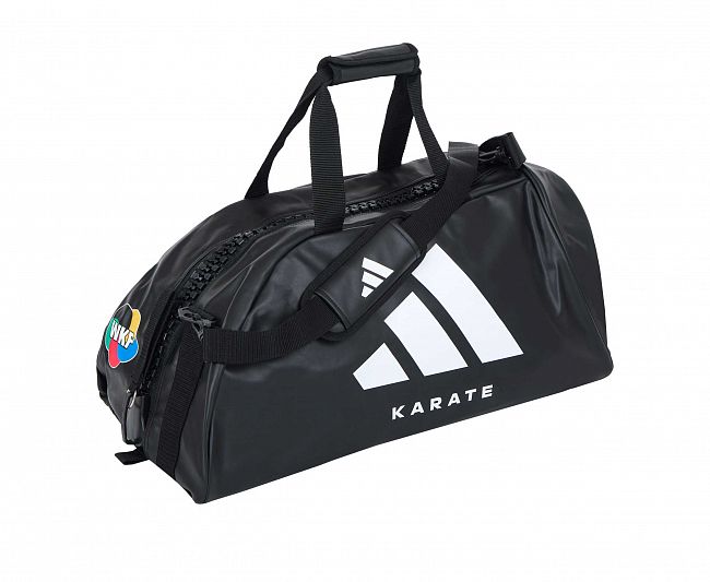 Сумка-рюкзак Training 2 in 1 PU Bag Karate WKF M черно-белая фото 2