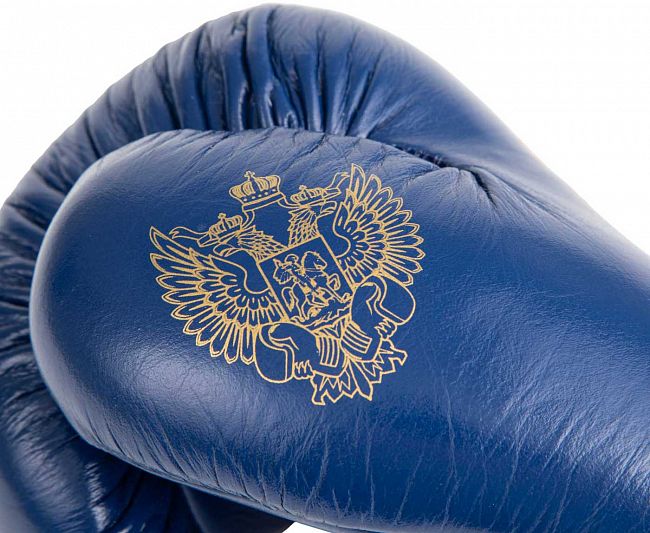 Перчатки боксерские Clinch Olimp Premium Александр Лебзяк синие фото 9
