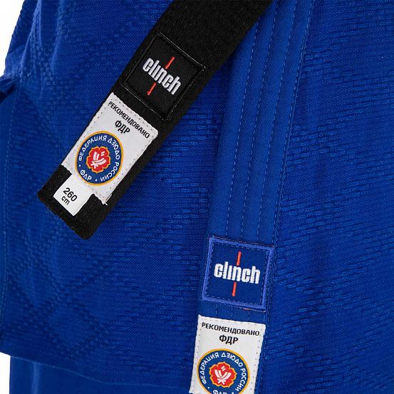 Кимоно для дзюдо Clinch Judo Gold FDR синее фото 8