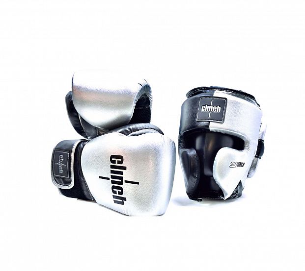 Шлем боксерский Clinch Punch 2.0 черно-серебристый фото 12