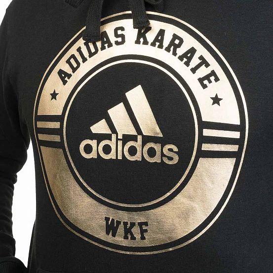 Толстовка с капюшоном (Худи) детская Combat Sport Hoody Karate WKF Kids черно-золотая фото 3