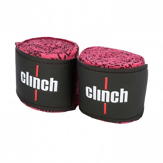Бинты эластичные Clinch Boxing Crepe Bandage Tech Fix розовые фото 2