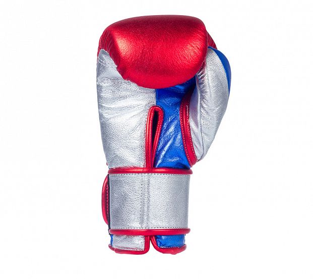 Перчатки боксерские Sparring Gloves With Foam Japanese Style красно-серебристо-синие фото 4