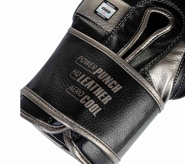 Перчатки боксерские Clinch Prime 2.0 черно-бронзовые фото 5