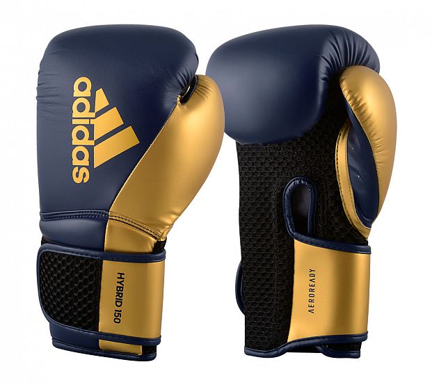Перчатки боксерские Hybrid 150 темносине-золотые фото 7