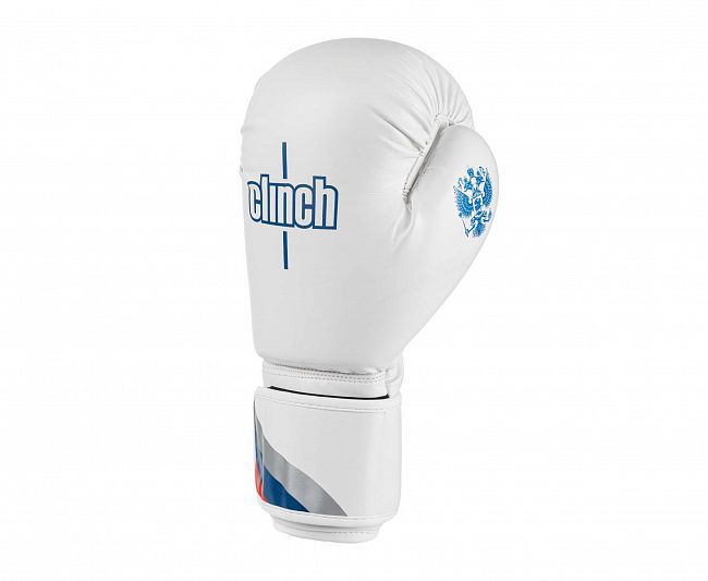 Перчатки боксерские Clinch Olimp 2.0 бело-синие фото 4