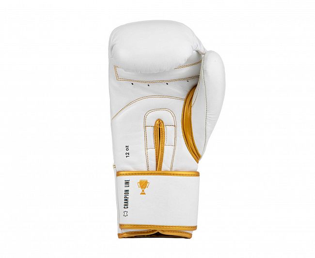 Перчатки боксерские Clinch Olimp Premium Champion Line бело-красные фото 4