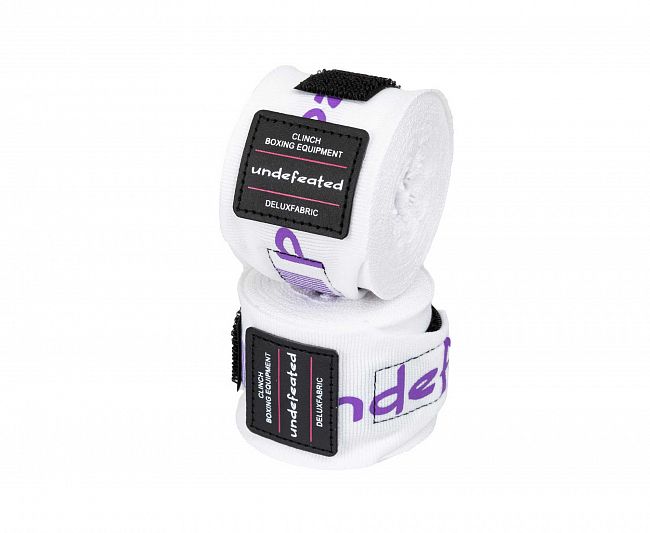 Бинты боксерские Clinch Boxing Hand Wrap Undefeated белые фото 4