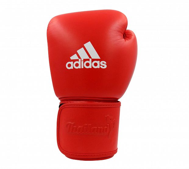 Перчатки боксерские Muay Thai Gloves 200 красно-белые фото 2