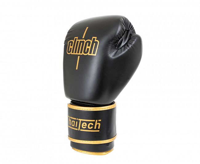 Перчатки боксерские Clinch Muay Thai черные фото 2